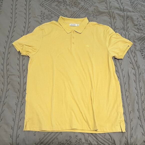 Calven Klein creamy yellow polo - Picture 1 of 2